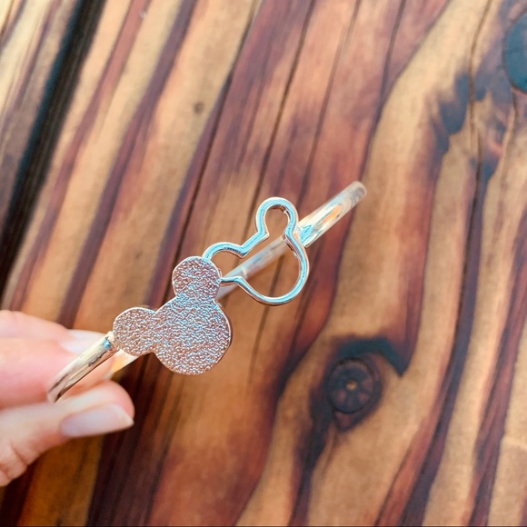 MICKEY MOUSE ♡ SILVER Bangle Bracelet - Picture 3 of 7